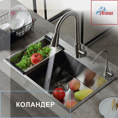 Кухонная мойка Avina HM7048 (нержавеющая сталь)