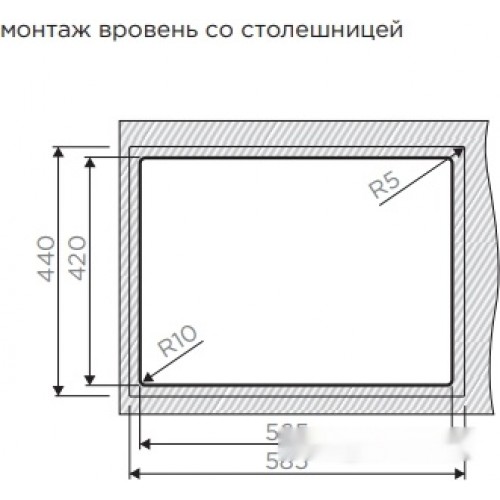 Кухонная мойка Omoikiri Taki 58-2-U/IF IN-L