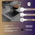 Кухонная мойка Roxen Simple 560220-60B (набор с коландером и дозатором)