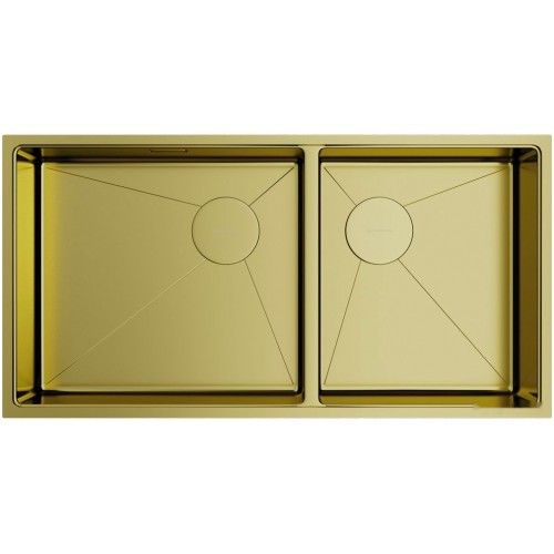 Кухонная мойка Omoikiri Taki 85-2-LB-U/IF Side LG (светлое золото)