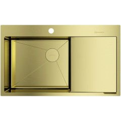 Кухонная мойка Omoikiri Akisame 86-LG-L Side светлое золото
