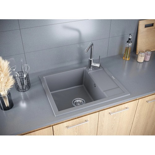 Кухонная мойка Paulmark Optimum PM216050-GRM серый металлик