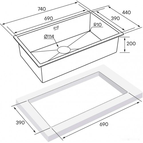 Кухонная мойка Paulmark VALDE PM217444-BG