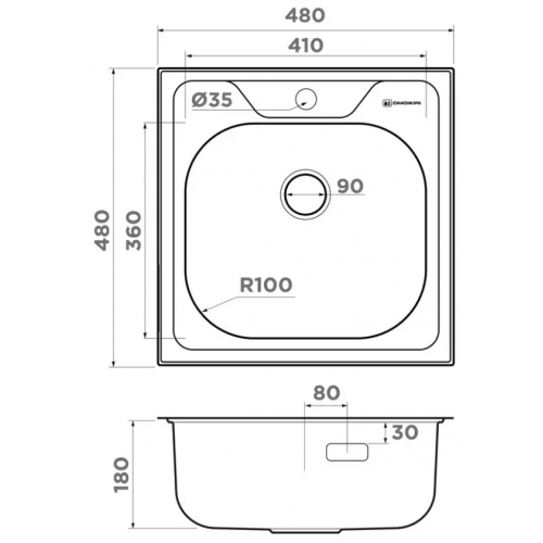 Кухонная мойка Omoikiri Saru 48 IN