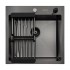 Кухонная мойка ARFEKA ECO AR 600*500, коландер, дозатор BLACK +CL AR+DS AR