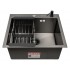 Кухонная мойка ARFEKA ECO AR 600*500, коландер, дозатор BLACK +CL AR+DS AR