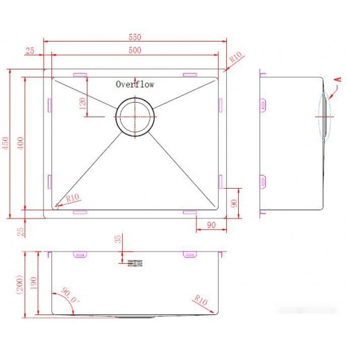 Кухонная мойка Zorg ZRN 4555 Premium Satin