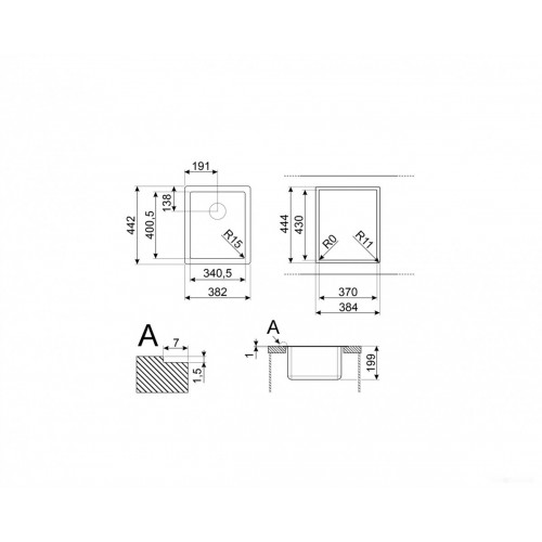 Кухонная мойка Smeg VFU34SFR