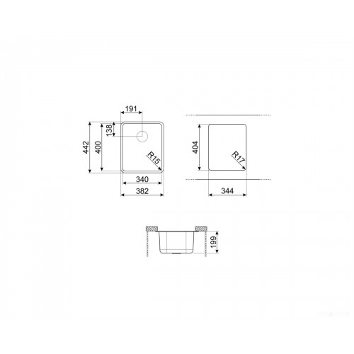 Кухонная мойка Smeg VSTR34BRX