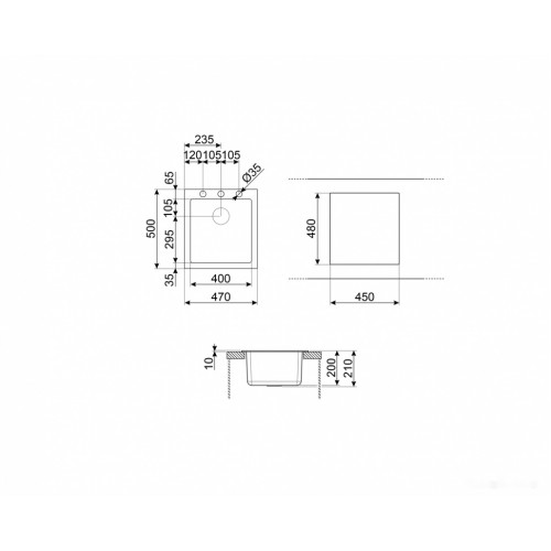 Кухонная мойка Smeg VZ45N