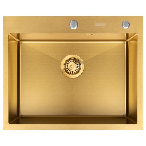 Кухонная мойка ARFEKA ECO AR 600*500, коландер, дозатор GOLD