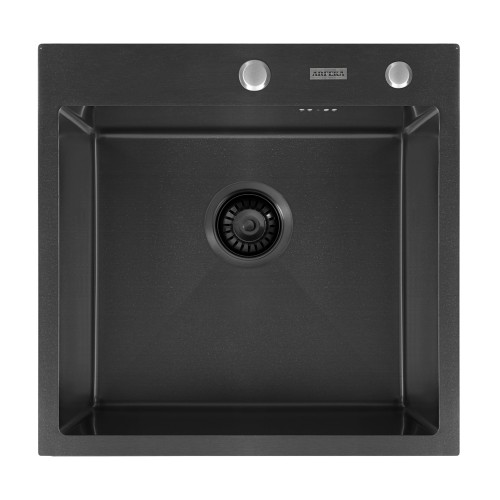 Кухонная мойка ARFEKA ECO AR 500*500, роллер-мат, дозатор BLACK +RM AR+DS AR