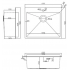 Кухонная мойка ARFEKA ECO AR 600*500 SATIN DECOR
