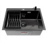 Кухонная мойка ARFEKA ECO AR 600*500, коландер, дозатор BLACK DECOR +CL AR+DS AR