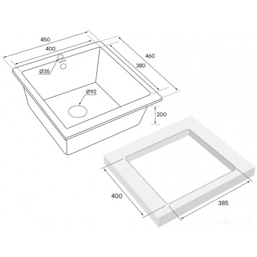Кухонная мойка Paulmark Brilon PM104546-BE