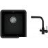 Кухонная мойка AquaSanita Arca SQA101 + Akvaduo 2663 L (черный металлик 601)