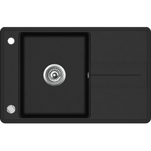 Кухонная мойка AquaSanita Bella SQB101 + Sabia 5523 (черный металлик 601)