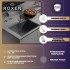 Кухонная мойка Roxen Simple 560220-50B PVD оружейная сталь (с коландером и дозатором)