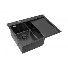 Кухонная мойка ARFEKA ECO AR 650*500 L BLACK PVD NANO