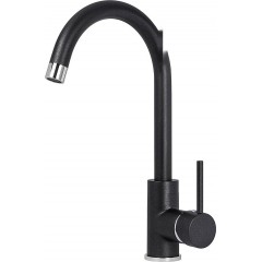 Кухонная мойка AquaSanita Fast SQF 102 + cмеситель Sabia 5523 (черный металлик 601)