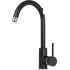 Кухонная мойка AquaSanita Fast SQF 102 + cмеситель Sabia 5523 (черный металлик 601)