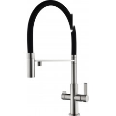Кухонная мойка AquaSanita AIR 100 X + cмеситель AquaSanita 7763 002 steel