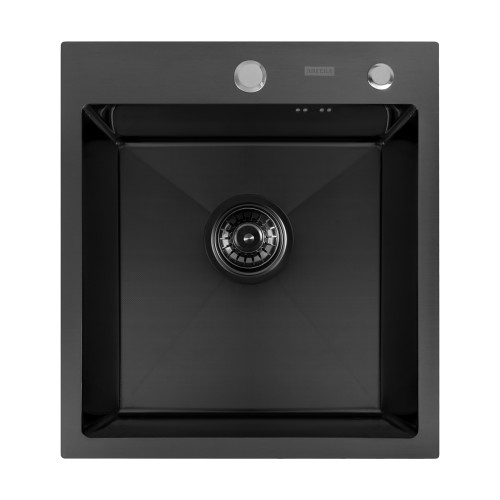 Кухонная мойка ARFEKA ECO AR 450*500 BLACK PVD NANO DECOR MILLET GRAINS