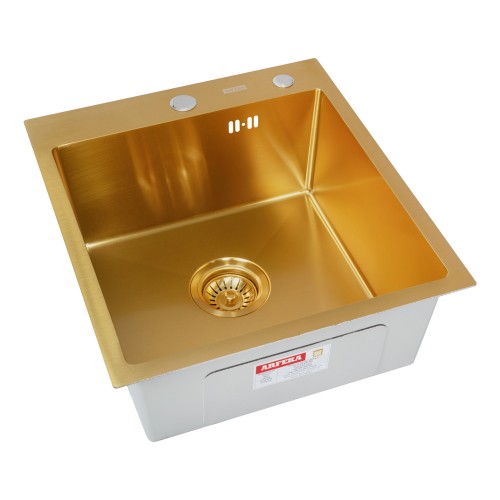 Кухонная мойка ARFEKA ECO AR 450*500 роллер-мат, дозатор GOLD +RM AR+DS AR