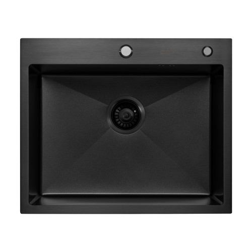 Кухонная мойка ARFEKA ECO AR 600*500 BLACK PVD NANO DECOR MILLET GRAINS
