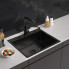 Кухонная мойка ARFEKA Eco AR 600*500 Black PVD Nano Decor Volcanic Rock