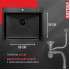 Кухонная мойка ARFEKA Eco AR 600*500 Black PVD Nano Decor Volcanic Rock