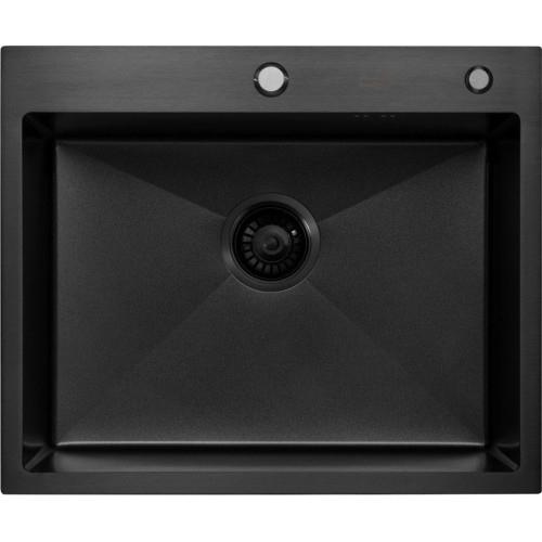 Кухонная мойка ARFEKA Eco AR 600*500 Black PVD Nano Decor Volcanic Rock