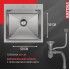Кухонная мойка ARFEKA Eco AR 500*500 Satin Decor Millet Grains