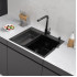 Кухонная мойка ARFEKA Eco AR мойка 600*500, коландер G, дозатор Black Decor Millet +CL AR G+DS AR
