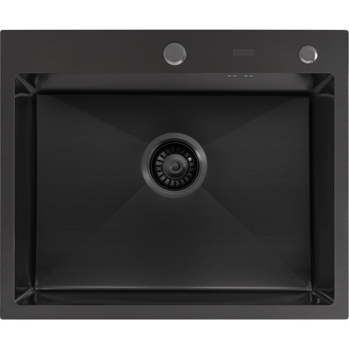 Кухонная мойка ARFEKA Eco AR мойка 600*500, коландер G, дозатор Black Decor Millet +CL AR G+DS AR