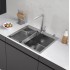 Кухонная мойка ARFEKA Eco AR мойка 600*500, коландер G, дозатор Satin Decor Volcanic +CL AR G+DS AR