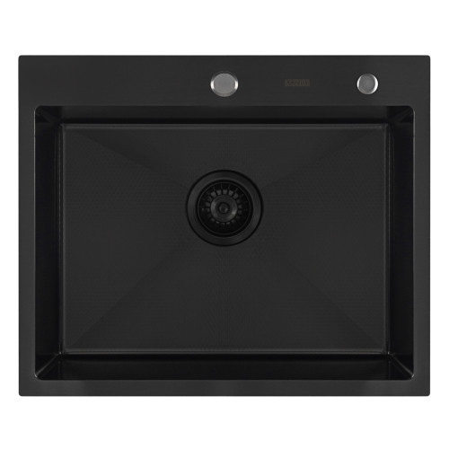 Кухонная мойка ARFEKA Eco AR мойка 600*500, коландер G, дозатор Black Decor +CL AR G+DS AR
