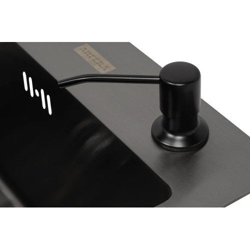 Кухонная мойка ARFEKA Eco AR мойка 450*500, коландер G, дозатор Black Decor +CL AR G+DS AR