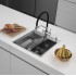 Кухонная мойка ARFEKA Eco AR мойка 500*500, коландер G, дозатор Satin +CL AR G+DS AR