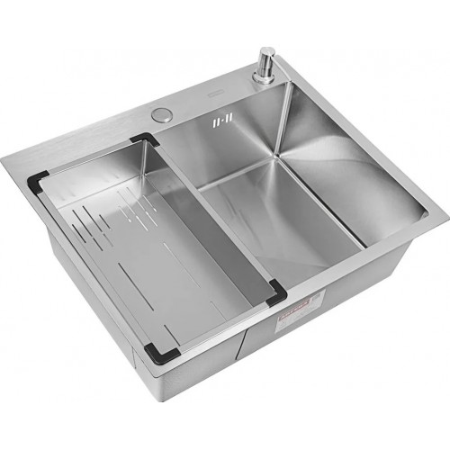 Кухонная мойка ARFEKA Eco AR мойка 600*500, коландер G, дозатор Satin +CL AR G+DS AR
