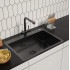 Кухонная мойка ARFEKA ECO AR 700*500 BLACK PVD NANO DECOR VOLCANIC ROCK