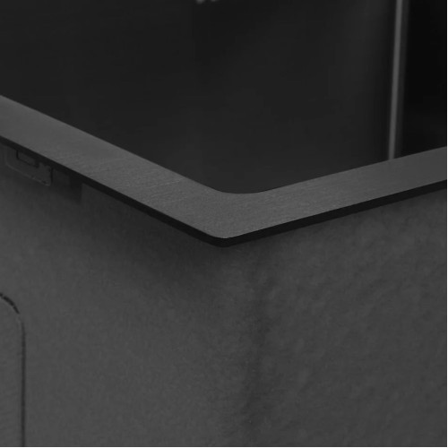 Кухонная мойка ARFEKA ECO AR 700*500 BLACK PVD NANO DECOR VOLCANIC ROCK