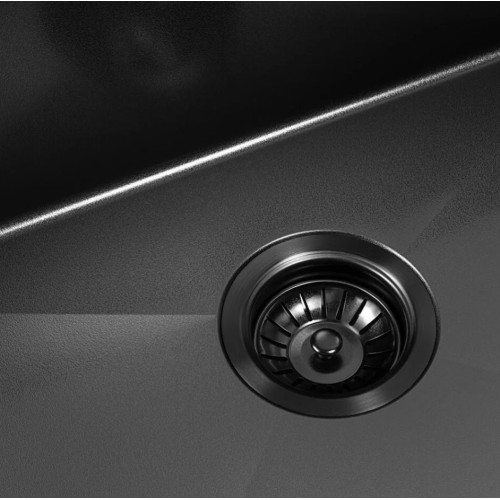 Кухонная мойка ARFEKA ECO AR 700*500 BLACK PVD NANO DECOR VOLCANIC ROCK