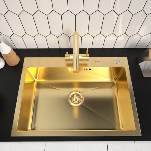 Кухонная мойка ARFEKA ECO AR 700*500 GOLD PVD NANO