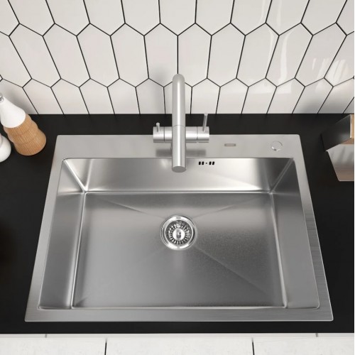 Кухонная мойка ARFEKA ECO AR 700*500 SATIN DECOR VOLCANIC ROCK