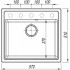 Кухонная мойка ARFEKA Dalago 57 Wet Graphite