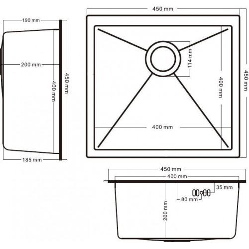 Кухонная мойка Schtoff Undermount Best Decor Silver 4545