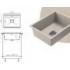 Кухонная мойка Polygran Blade 550 (кремовый)