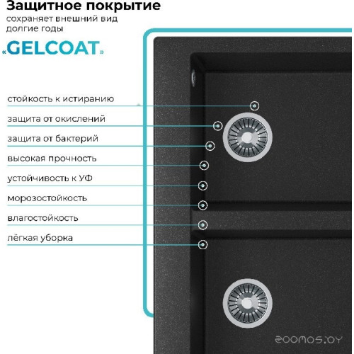 Кухонная мойка Polygran Brig 790 (черный)