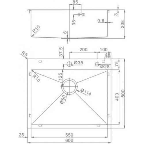 Кухонная мойка Raglo R701.6050.03